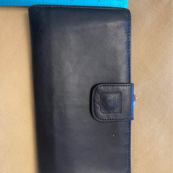 Vintage CÉLINE Wallet Women Black Bi-Fold Kiss Lock in Leather - Picture 7 of 8